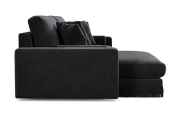 Arken Lyx 4-sits Vändbar L-formad Djup Divansoffa i Sammet - Svart - Products - Möbler - Soffa - Divansoffa & schäslongsoffa - 4 sits soffa med divan