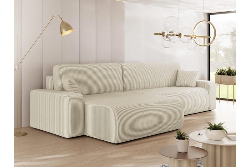 Barile Soffa med Divan 3-sits - Beige - Products - Möbler - Soffa - Divansoffa & schäslongsoffa - 3 sits soffa med divan