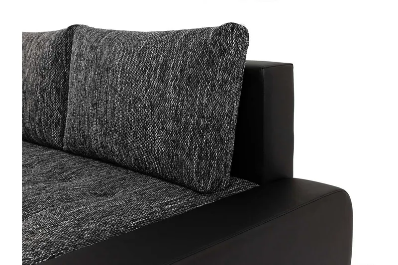 Cerys Soffa med Divan 3-sits - Svart/Grå - Products - Möbler - Soffa - Divansoffa & schäslongsoffa - 3 sits soffa med divan