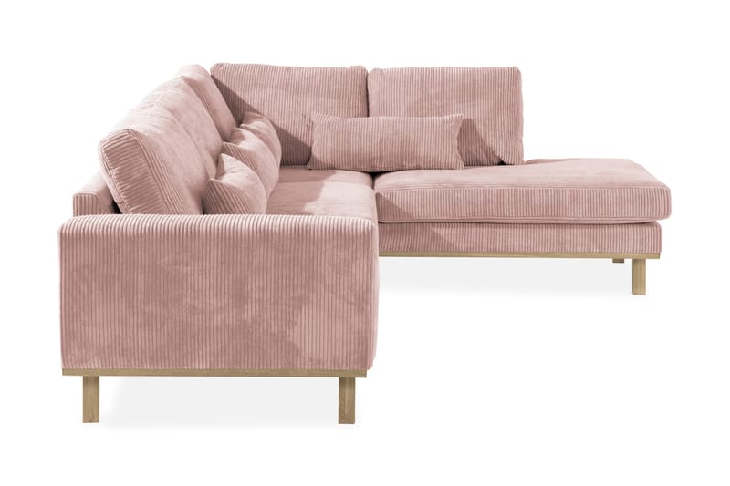 Copenhagen 4-sits Högervänd L-formad Schäslongsoffa i Manchester - Rosa - Products - Möbler - Soffa - Divansoffa & schäslongsoffa - 4 sits soffa med divan
