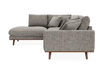 Copenhagen Premium 4-sits Vänstervänd L-formad Djup Schäslongsoffa i Chenille - Grå - Products - Möbler - Soffa - Divansoffa & sch äslongsoffa - 4 sits soffa med divan