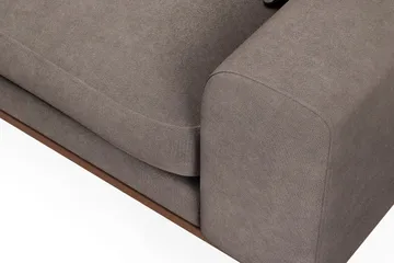 Copenhagen Premium 4-sits Vänstervänd L-formad Djup Divansoffa i Tyg - Brun - Products - Möbler - Soffa - Divansoffa & schäslongsoffa - 3 sits soffa med divan