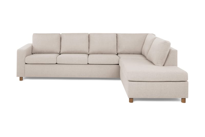 Crazy 4-sits Högervänd L-formad Schäslongsoffa i Tyg, Beige