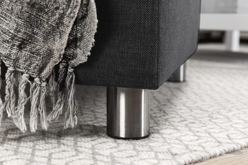 Crazy 4-sits Högervänd L-formad Schäslongsoffa i Tyg - Mörkgrå - Products - Möbler - Soffa - Divansoffa & schäslongsoffa - 3 sits soffa med divan