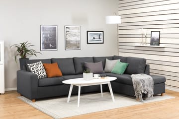 Crazy 4-sits Högervänd L-formad Schäslongsoffa i Tyg - Mörkgrå - Products - Möbler - Soffa - Divansoffa & schäslongsoffa - 3 sits soffa med divan