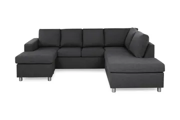 Crazy 4-sits Högervänd U-formad Small Soffa med Divan och Schäslong i Tyg