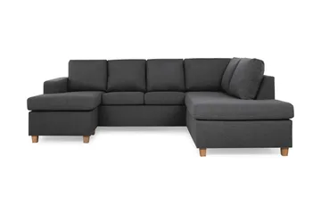 Crazy 4-sits Högervänd U-formad Small Soffa med Divan och Schäslong i Tyg