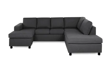 Crazy 4-sits Högervänd U-formad Small Soffa med Divan och Schäslong i Tyg