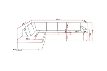 Crazy 4-sits Vänstervänd L-formad Schäslongsoffa i Tyg - Grå - Products - Möbler - Soffa - Divansoffa & schäslongsoffa - 3 sits soffa med divan