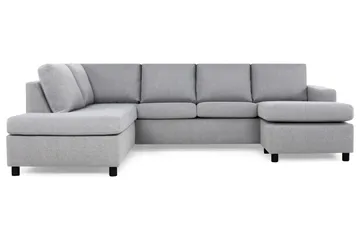 Crazy 4-sits Vänstervänd U-formad Large Soffa med Divan och Schäslong i Tyg