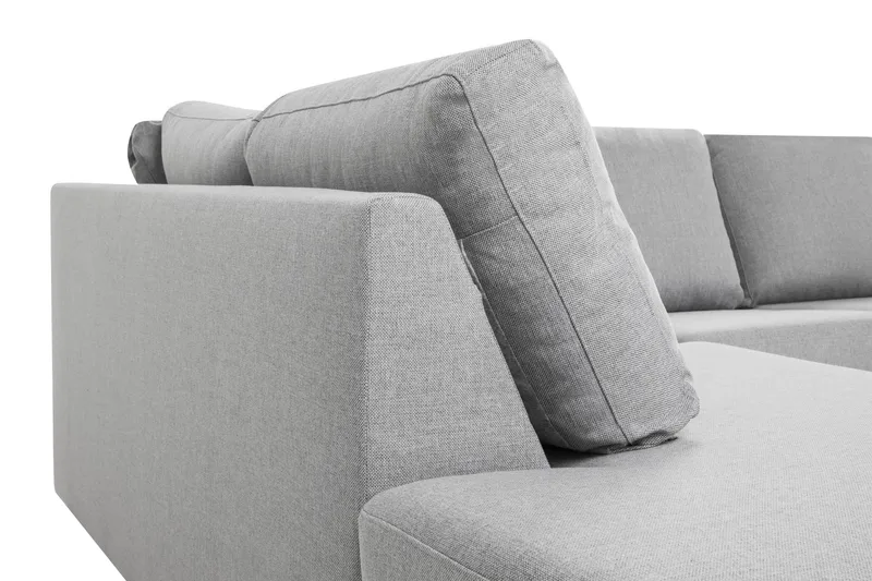 Crazy 4-sits Vänstervänd U-formad Large Soffa med Divan och Schäslong i Tyg - Grå - Products - Möbler - Soffa - Divansoffa & schäslongsoffa - 4 sits soffa med divan