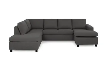 Crazy 4-sits Vänstervänd U-formad Large Soffa med Divan och Schäslong i Tyg