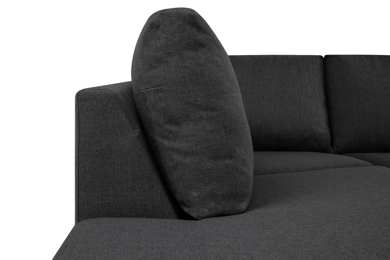 Crazy 4-sits Vänstervänd U-formad Small Soffa med Divan och Schäslong i Tyg - Mörkgrå - Products - Möbler - Soffa - Divansoffa & schäslongsoffa - 3 sits soffa med divan