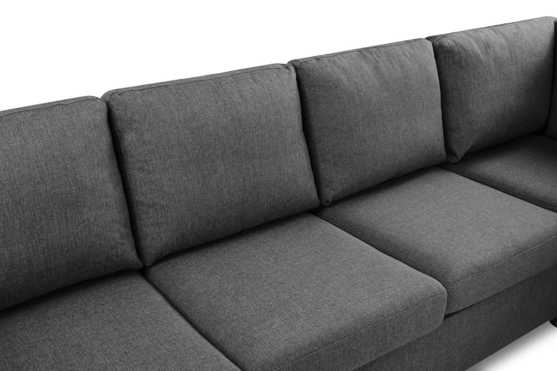 Crazy Limited Edition 4-sits Högervänd L-formad Schäslongsoffa i Tyg - Mörkgrå - Products - Möbler - Soffa - Divansoffa & schäslongsoffa - 4 sits soffa med divan