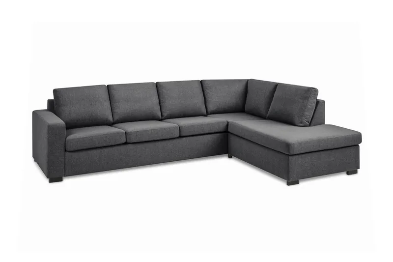 Crazy Limited Edition 4-sits Högervänd L-formad Schäslongsoffa i Tyg - Mörkgrå - Products - Möbler - Soffa - Divansoffa & schäslongsoffa - 4 sits soffa med divan