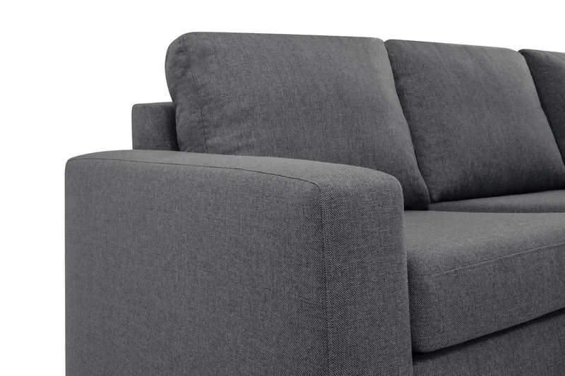 Crazy Limited Edition 4-sits Högervänd L-formad Schäslongsoffa i Tyg - Mörkgrå - Products - Möbler - Soffa - Divansoffa & schäslongsoffa - 4 sits soffa med divan