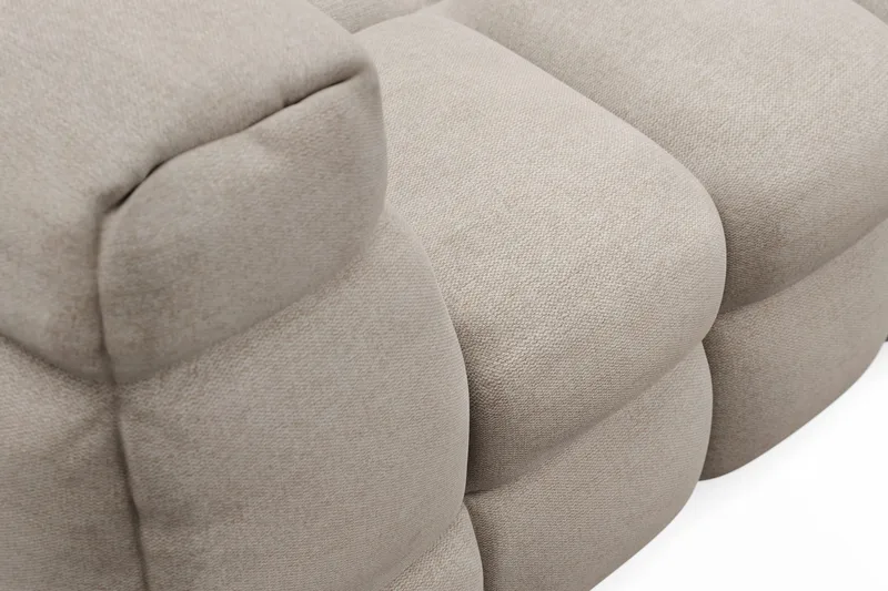 Elise 4-sits Bubblig Soffa med Divan Höger - Beige - Products - Möbler - Soffa - Divansoffa & schäslongsoffa - 4 sits soffa med divan