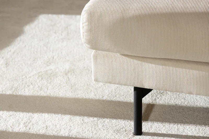 Menard 4-sits Högervänd L-formad Djup Schäslongsoffa i Manchester - Beige - Products - Möbler - Soffa - Divansoffa & schäslongsoffa - 4 sits soffa med divan