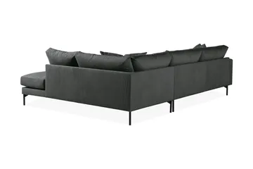 Menard 4-sits Högervänd L-formad Djup Schäslongsoffa i Manchester - Grå - Products - Möbler - Soffa - Divansoffa & schäslongsoffa - 4 sits soffa med divan