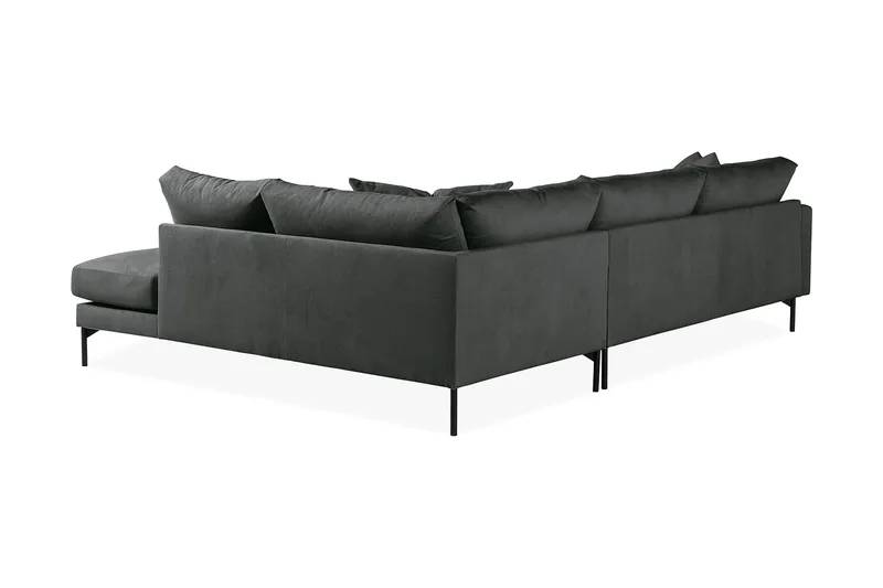 Menard 4-sits Högervänd L-formad Djup Schäslongsoffa i Manchester - Grå - Products - Möbler - Soffa - Divansoffa & schäslongsoffa - 4 sits soffa med divan
