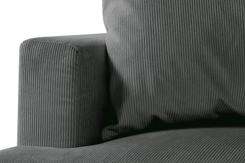 Menard 4-sits Högervänd L-formad Djup Schäslongsoffa i Manchester - Grå - Products - Möbler - Soffa - Divansoffa & schäslongsoffa - 4 sits soffa med divan