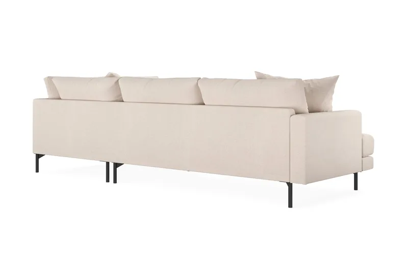 Menard 4-sits Högervänd L-formad Djup Schäslongsoffa i Tyg - Beige - Products - Möbler - Soffa - Divansoffa & schäslongsoffa - 4 sits soffa med divan