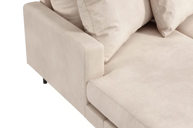 Menard 4-sits Högervänd Stor U-formad Djup Soffa med Divan och Schäslong i Manchester - Beige - Products - Möbler - Soffa - Divansoffa & schäslongsoffa - 4 sits soffa med divan