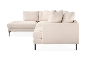 Menard 4-sits Vänstervänd L-formad Djup Schäslongsoffa i Tyg - Beige - Products - Möbler - Soffa - Divansoffa & schäslongsoffa - 4 sits soffa med divan