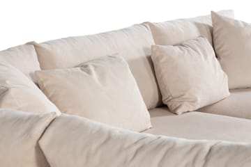 Menard 4-sits Vänstervänd L-formad Schäslongsoffa + Fotpall i Manchester - Beige - Products - Möbler - Soffa - Divansoffa & schäslongsoffa - 3 sits soffa med divan