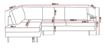 Menard Compact 4-sits Vänstervänd L-formad Schäslongsoffa i Manchester - Grön - Products - Möbler - Soffa - Divansoffa & schäslongsoffa - 4 sits soffa med divan