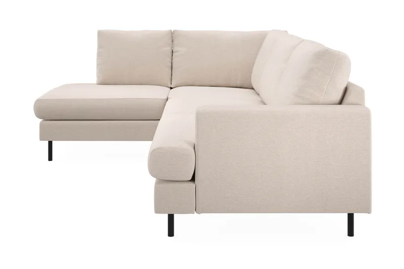 Menard Compact 4-sits Vänstervänd L-formad Schäslongsoffa i Tyg - Beige - Products - Möbler - Soffa - Divansoffa & schäslongsoffa - 4 sits soffa med divan