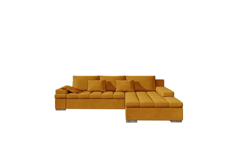 Naoma Soffa med Divan 3-sits, Gul