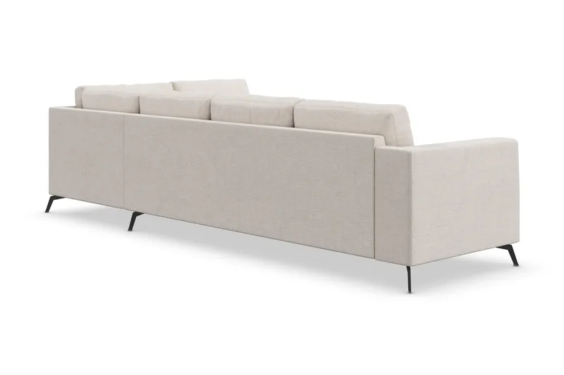 Ocean Lyx 4-sits Högervänd L-formad Schäslongsoffa i Tyg - Beige - Products - Möbler - Soffa - Divansoffa & schäslongsoffa - 4 sits soffa med divan