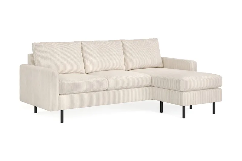 Peppe 3-sits Vändbar L-formad Divansoffa i Manchester - Beige - Products - Möbler - Soffa - Divansoffa & schäslongsoffa - 3 sits soffa med divan