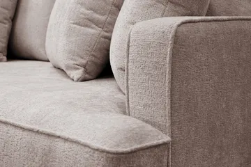 Rossita 4-sits Vänstervänd L-formad Djup Schäslongsoffa i Chenille - Grå / Brun - Products - Möbler - Soffa - Divansoffa & schäslongsoffa - 4 sits soffa med divan