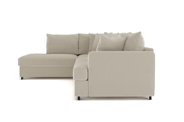 Rossita 4-sits Vänstervänd L-formad Djup Schäslongsoffa i Manchester - Greige - Products - Möbler - Soffa - Divansoffa & schäslongsoffa - 4 sits soffa med divan