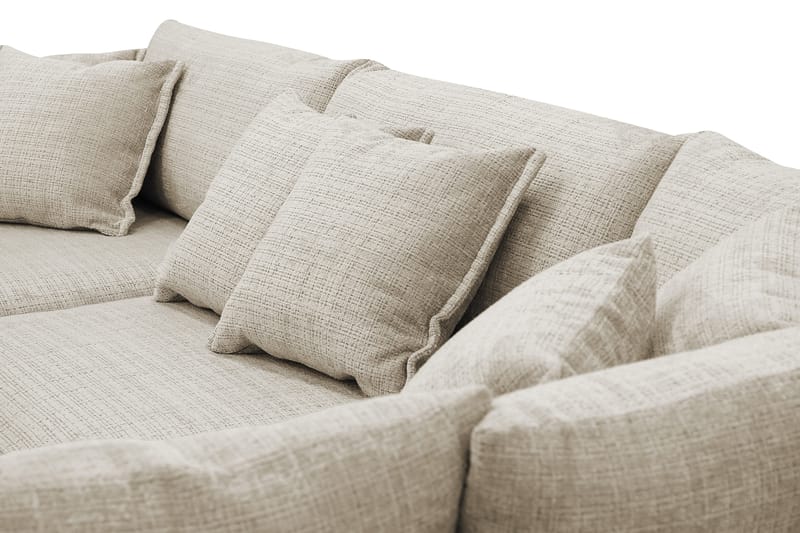 Rossita Lyx 4-sits Högervänd L-formad Extra Djup Schäslongsoffa i Chenille - Beige Chenille - Products - Möbler - Soffa - Divansoffa & schäslongsoffa - 4 sits soffa med divan
