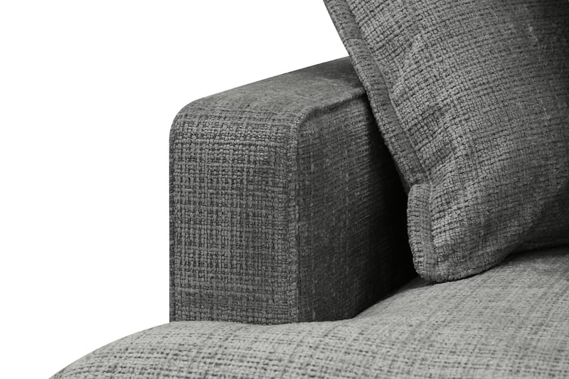 Rossita Lyx 4-sits Högervänd L-formad Extra Djup Schäslongsoffa i Chenille - Grå Chenille - Products - Möbler - Soffa - Divansoffa & schäslongsoffa - 4 sits soffa med divan