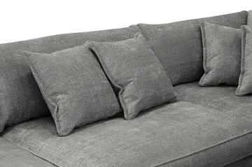 Rossita Lyx 4-sits Högervänd L-formad Extra Djup Schäslongsoffa i Chenille - Grå Chenille - Products - Möbler - Soffa - Divansoffa & schäslongsoffa - 4 sits soffa med divan