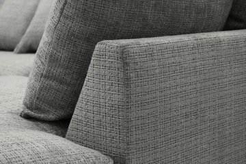Rossita Lyx 4-sits Högervänd L-formad Extra Djup Schäslongsoffa i Chenille - Grå Chenille - Products - Möbler - Soffa - Divansoffa & schäslongsoffa - 4 sits soffa med divan