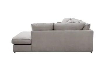 Rossita Lyx 4-sits Högervänd L-formad Extra Djup Schäslongsoffa i Chenille - Grå/Brun Chenille - Products - Möbler - Soffa - Divansoffa & schäslongsoffa - 4 sits soffa med divan
