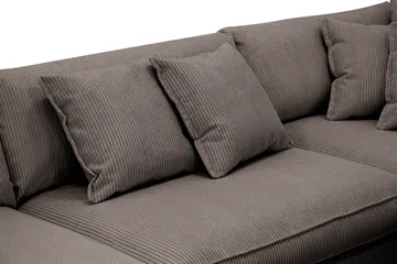 Rossita Lyx 4-sits Högervänd L-formad Extra Djup Schäslongsoffa i Manchester - Mörkgrå Manchester - Products - Möbler - Soffa - Divansoffa & schäslongsoffa - 4 sits soffa med divan