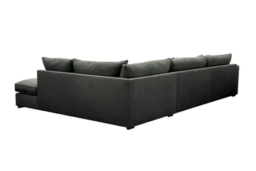 Rossita Lyx 4-sits Högervänd L-formad Extra Djup Schäslongsoffa i Manchester - Mörkgrön Manchester - Products - Möbler - Soffa - Divansoffa & schäslongsoffa - 4 sits soffa med divan