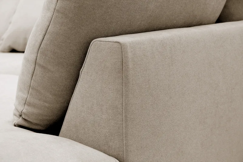 Rossita Lyx 4-sits Högervänd L-formad Extra Djup Schäslongsoffa i Tyg - Brun Tyg - Products - Möbler - Soffa - Divansoffa & schäslongsoffa - 4 sits soffa med divan