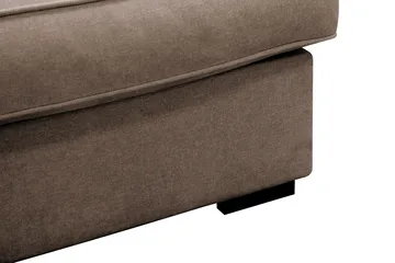 Rossita Lyx 4-sits Högervänd L-formad Extra Djup Schäslongsoffa i Tyg - Brun Tyg - Products - Möbler - Soffa - Divansoffa & schäslongsoffa - 4 sits soffa med divan