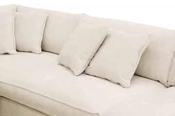 Rossita Lyx 4-sits Vänstervänd L-formad Extra Djup Schäslongsoffa i Chenille - Beige Chenille - Products - Möbler - Soffa - Divansoffa & schäslongsoffa - 4 sits soffa med divan