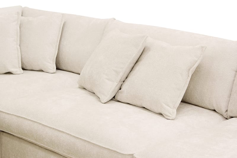 Rossita Lyx 4-sits Vänstervänd L-formad Extra Djup Schäslongsoffa i Chenille - Beige Chenille - Products - Möbler - Soffa - Divansoffa & schäslongsoffa - 4 sits soffa med divan
