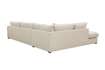 Rossita Lyx 4-sits Vänstervänd L-formad Extra Djup Schäslongsoffa i Chenille - Beige Chenille - Products - Möbler - Soffa - Divansoffa & schäslongsoffa - 4 sits soffa med divan