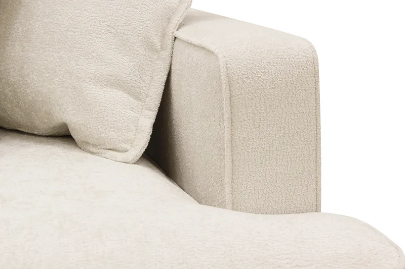 Rossita Lyx 4-sits Vänstervänd L-formad Extra Djup Schäslongsoffa i Chenille - Beige Chenille - Products - Möbler - Soffa - Divansoffa & schäslongsoffa - 4 sits soffa med divan