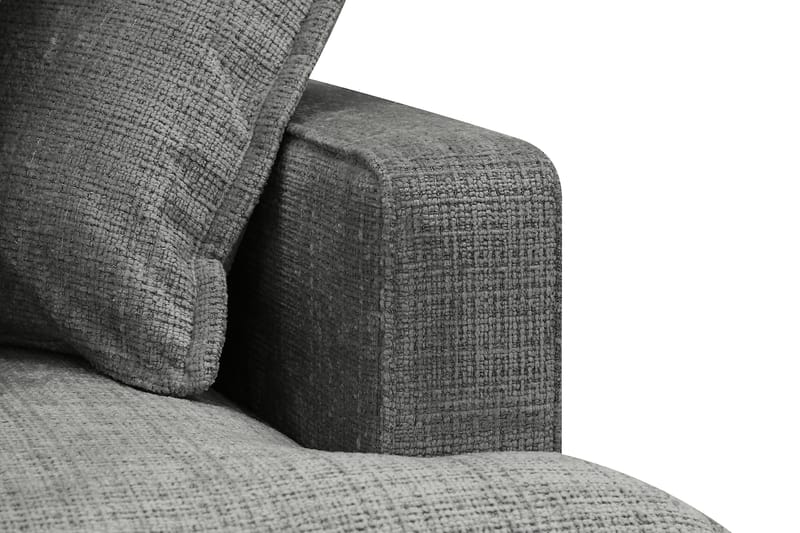 Rossita Lyx 4-sits Vänstervänd L-formad Extra Djup Schäslongsoffa i Chenille - Grå Chenille - Products - Möbler - Soffa - Divansoffa & schäslongsoffa - 4 sits soffa med divan